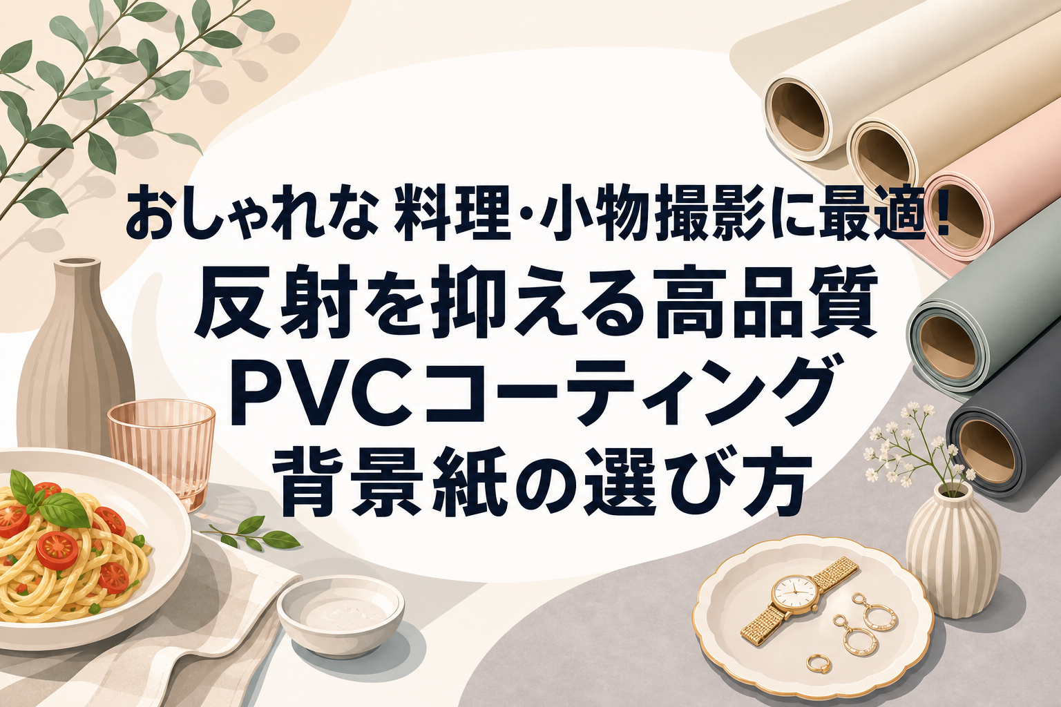 おしゃれな料理・小物撮影に最適！反射を抑える高品質PVCコーティング背景紙の選び方