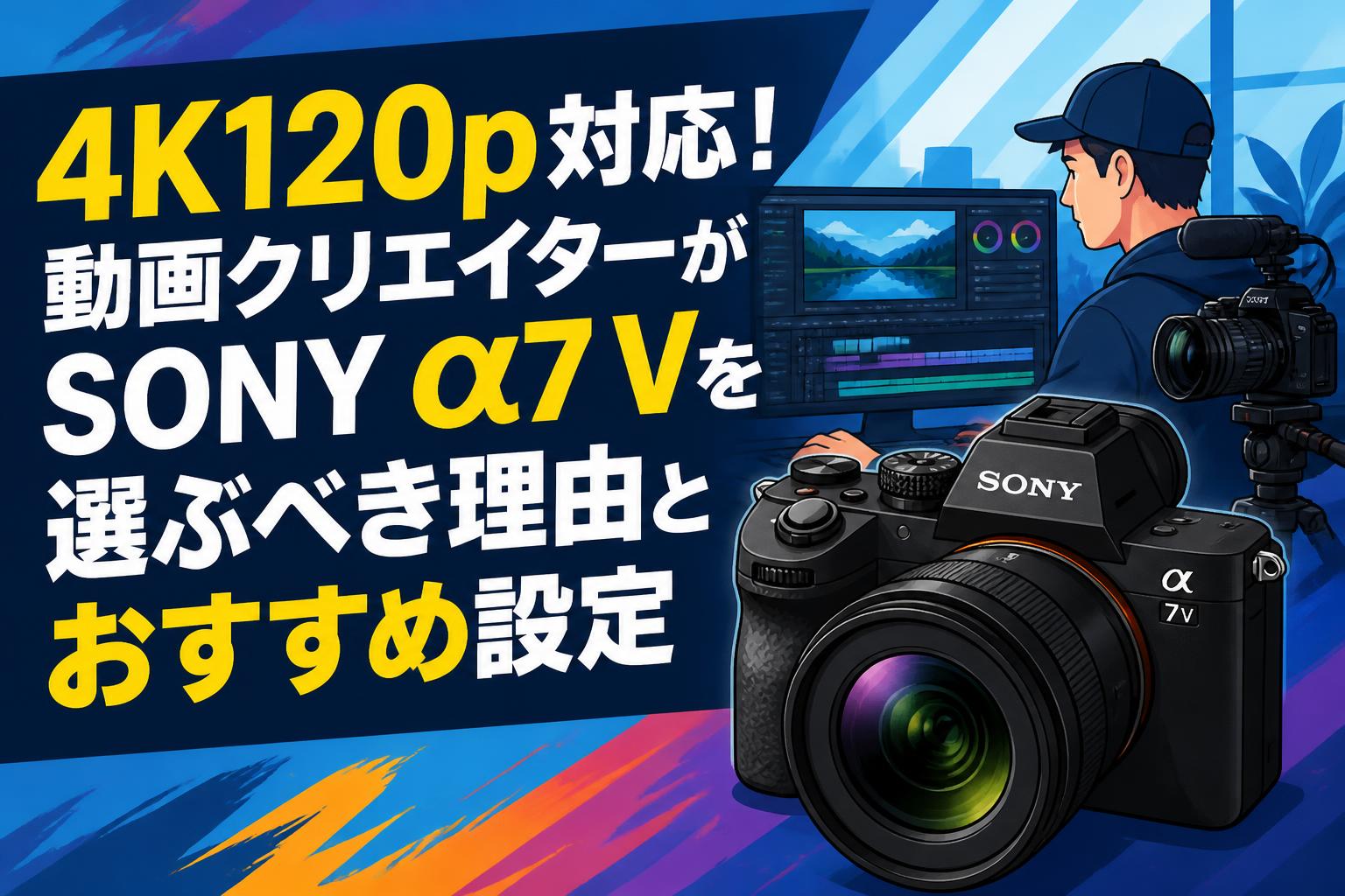 4K120p対応！動画クリエイターがSONY α7 Vを選ぶべき理由とおすすめ設定