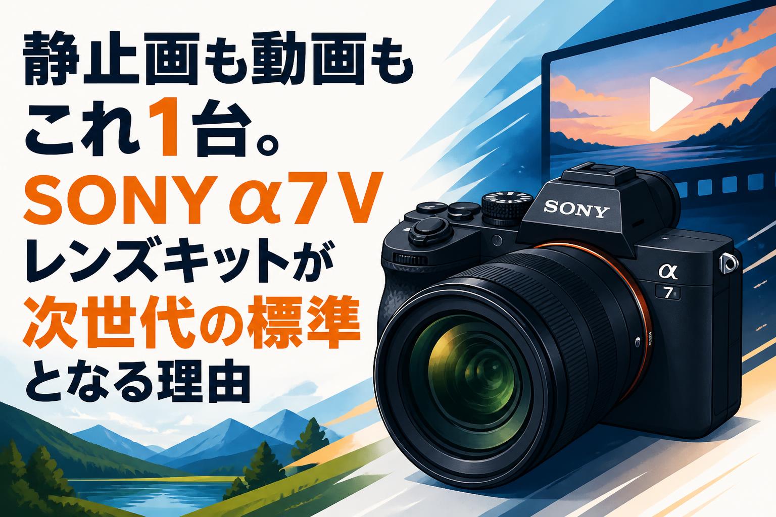 静止画も動画もこれ1台。SONY α7 Vレンズキットが次世代の標準となる理由