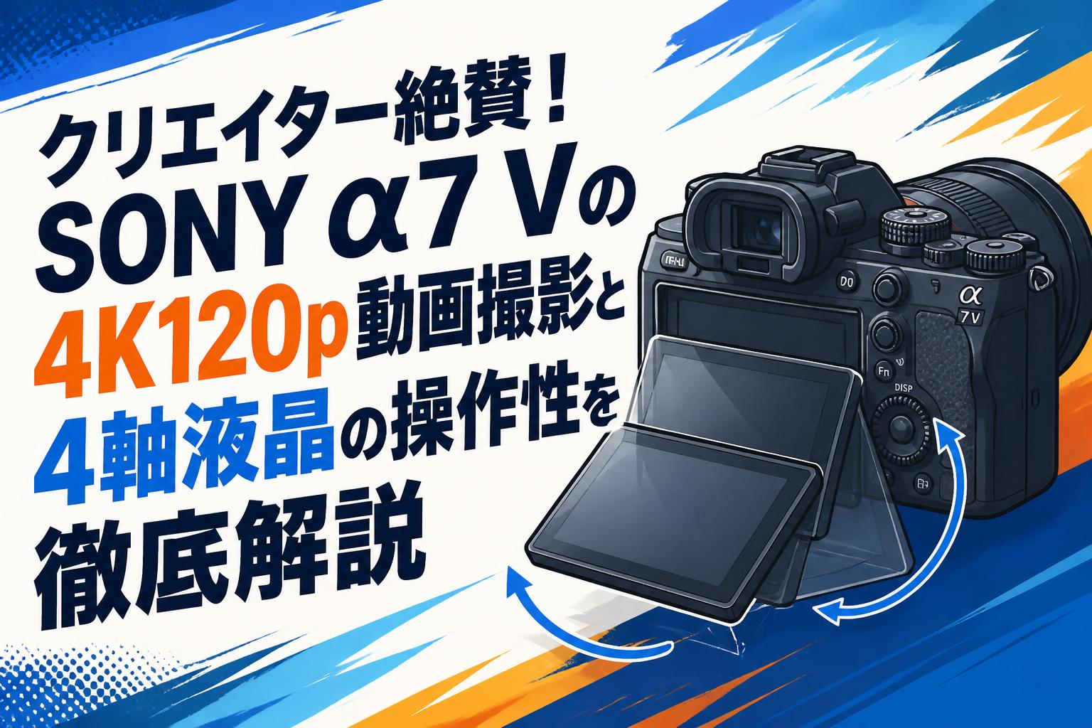 クリエイター絶賛！SONY α7 Vの4K120p動画撮影と4軸液晶の操作性を徹底解説