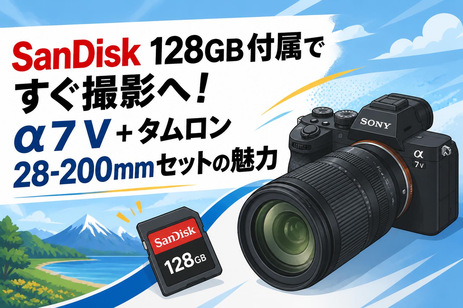 SanDisk 128GB付属ですぐ撮影へ！α7 V＋タムロン28-200mmセットの魅力