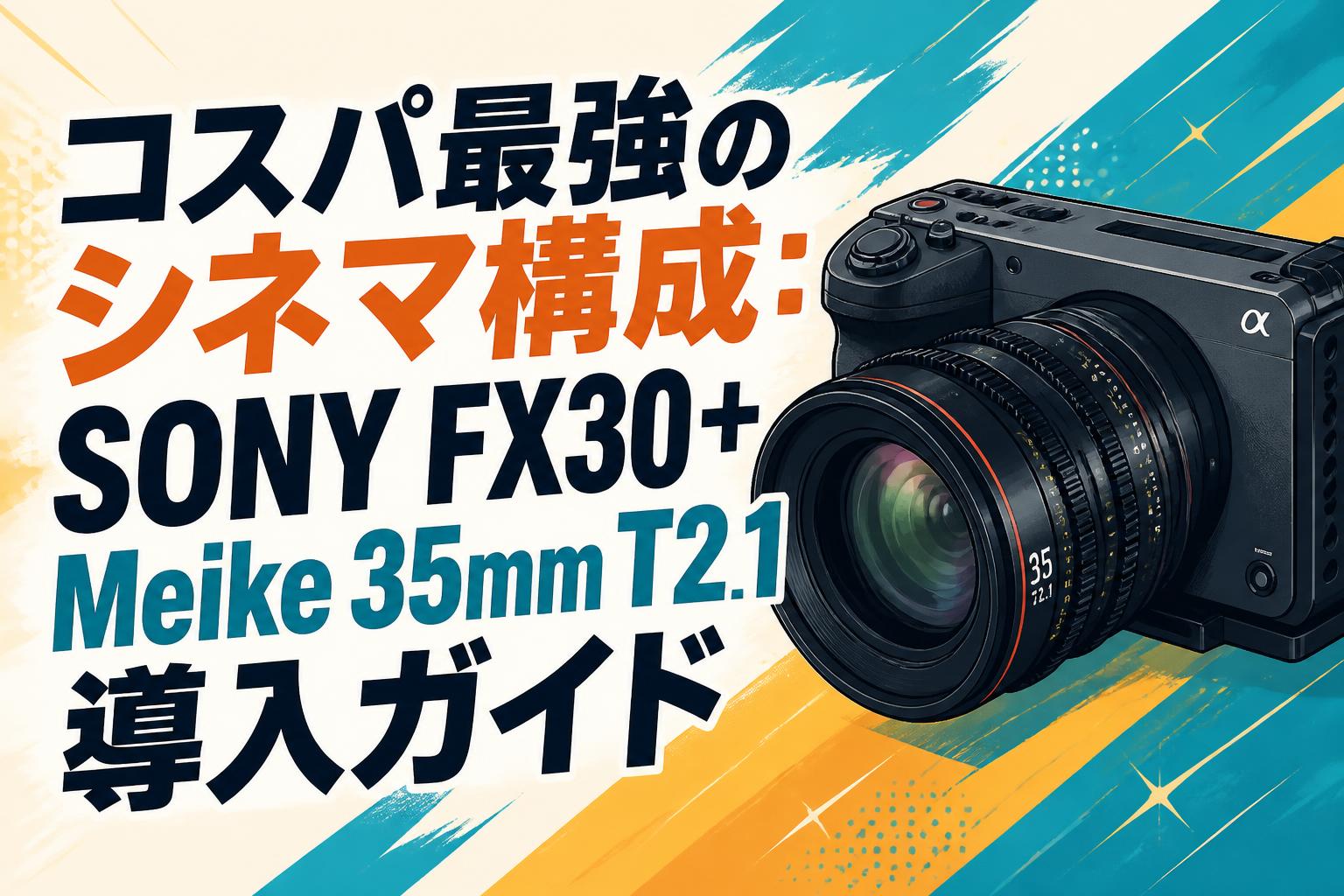 コスパ最強のシネマ構成：SONY FX30＋Meike 35mm T2.1導入ガイド