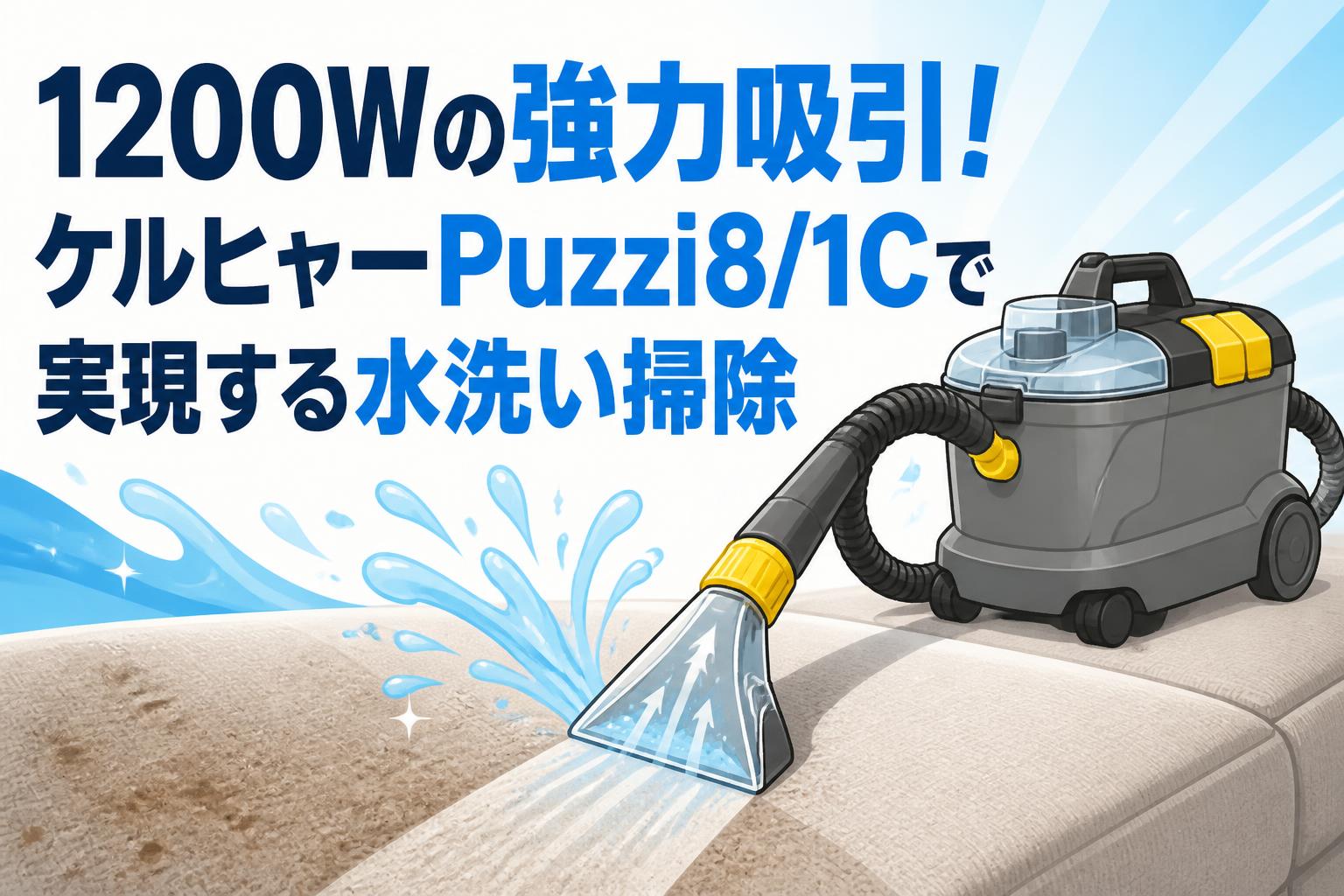 1200Wの強力吸引！ケルヒャーPuzzi8/1Cで実現する水洗い掃除