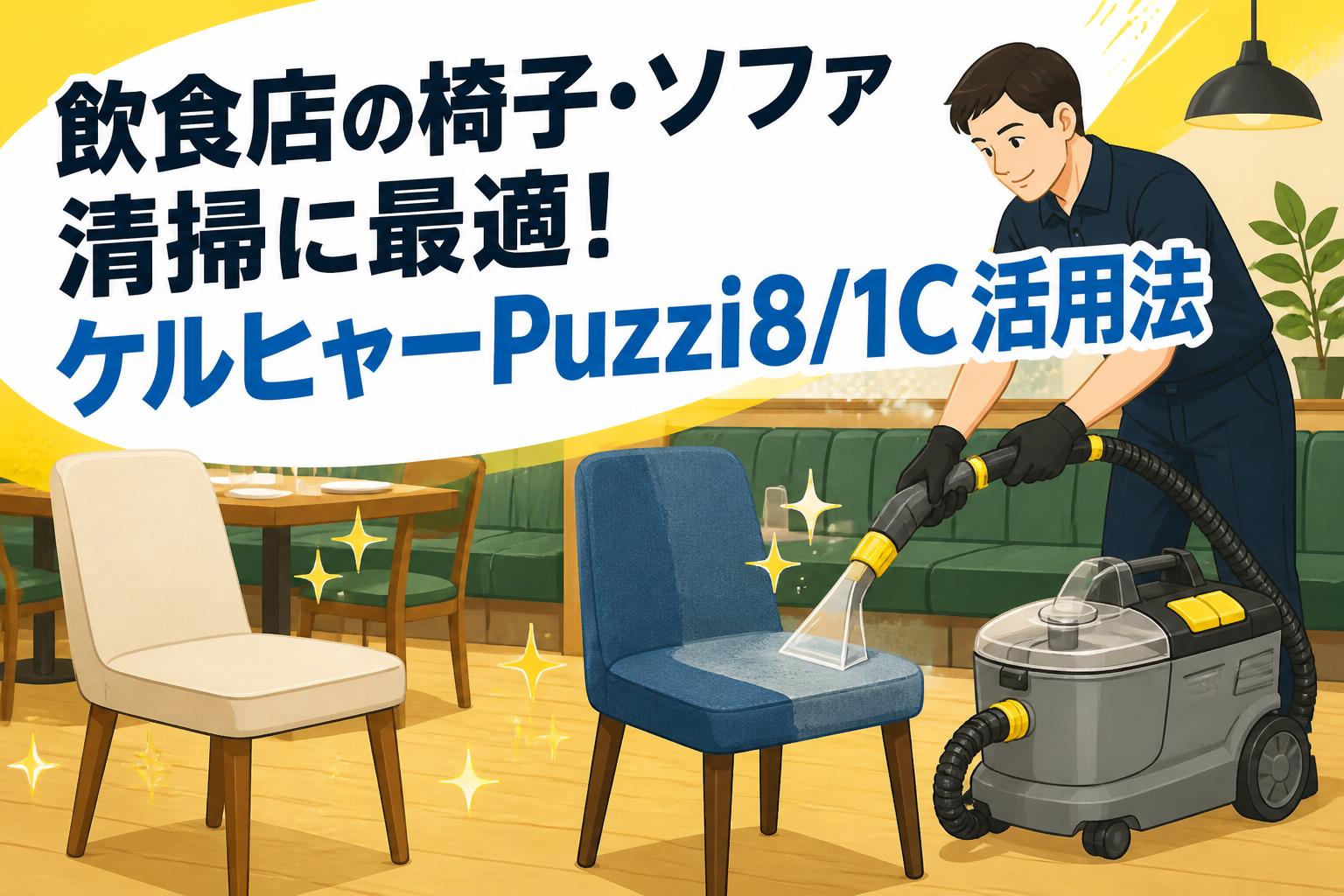 飲食店の椅子・ソファ清掃に最適！ケルヒャーPuzzi8/1C活用法