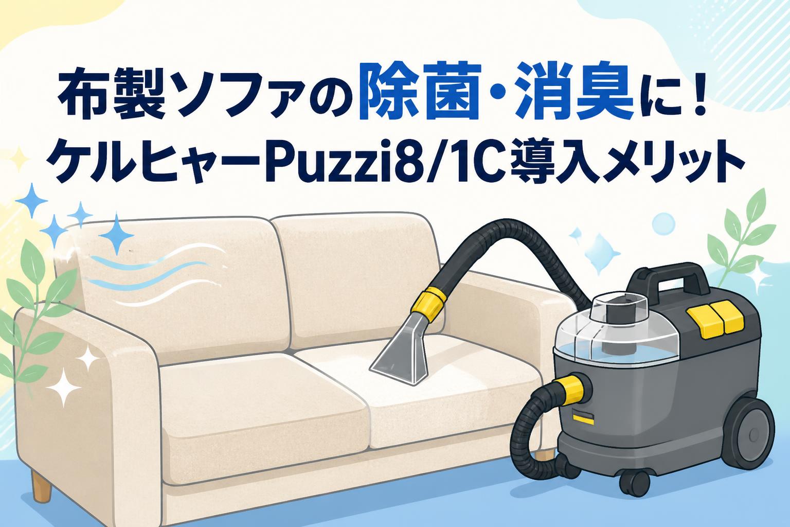 布製ソファの除菌・消臭に！ケルヒャーPuzzi8/1C導入メリット