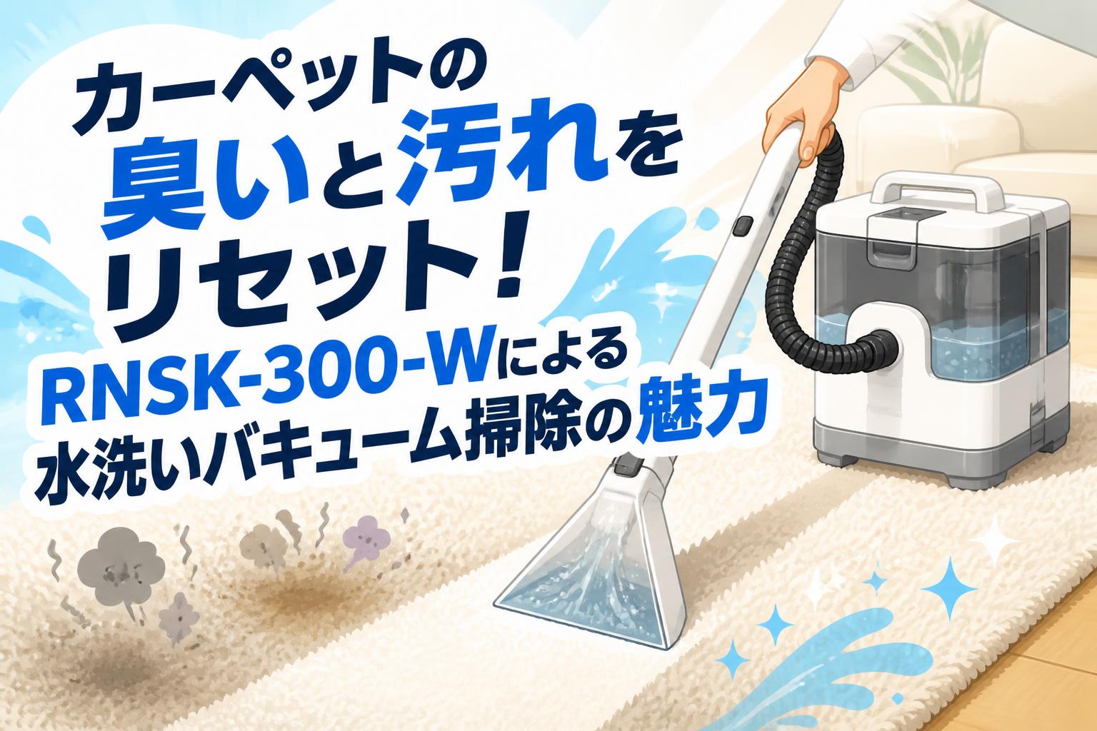 カーペットの臭いと汚れをリセット！RNSK-300-Wによる水洗いバキューム掃除の魅力