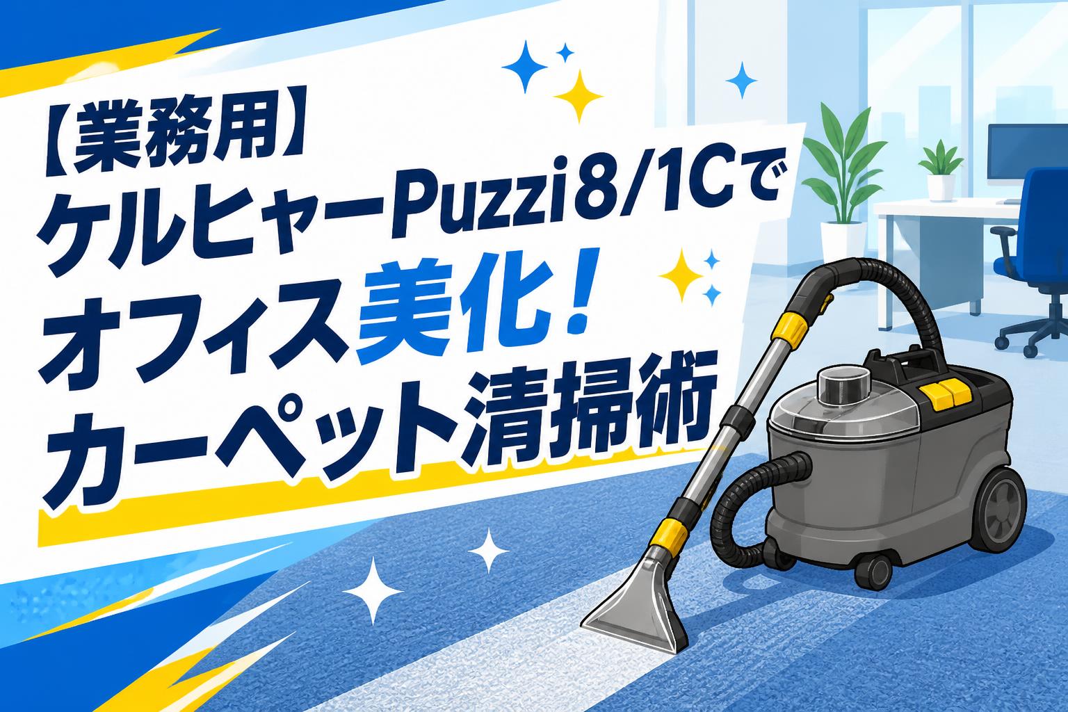 【業務用】ケルヒャーPuzzi8/1Cでオフィス美化！カーペット清掃術