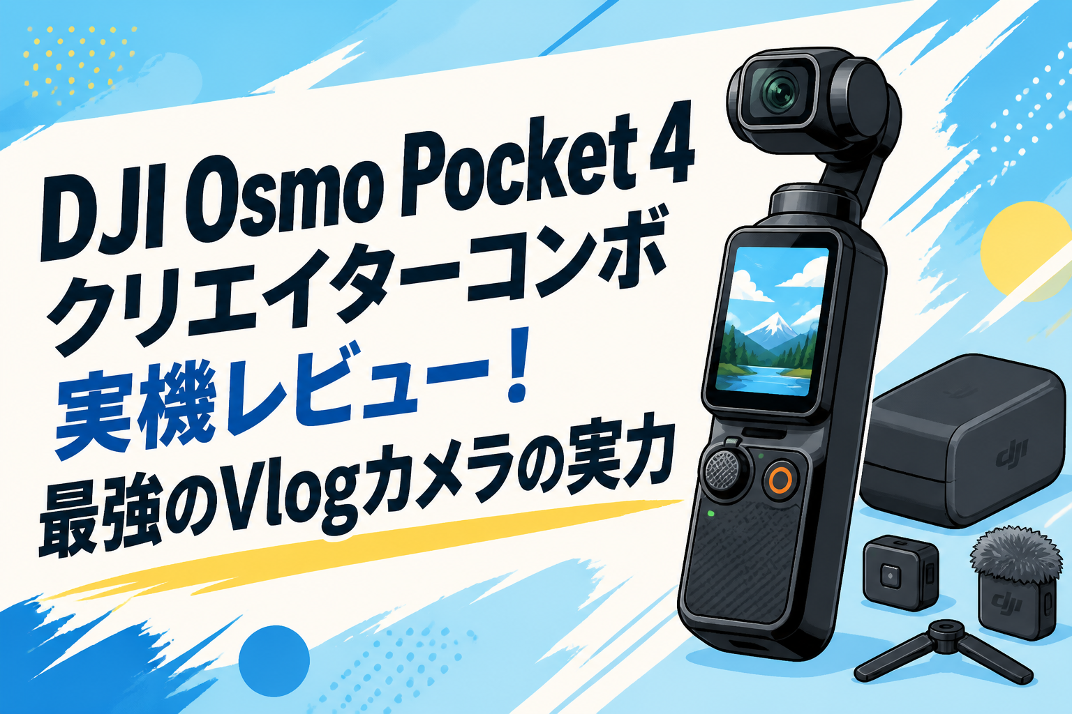DJI Osmo Pocket 4 クリエイターコンボ実機レビュー！最強のVlogカメラの実力