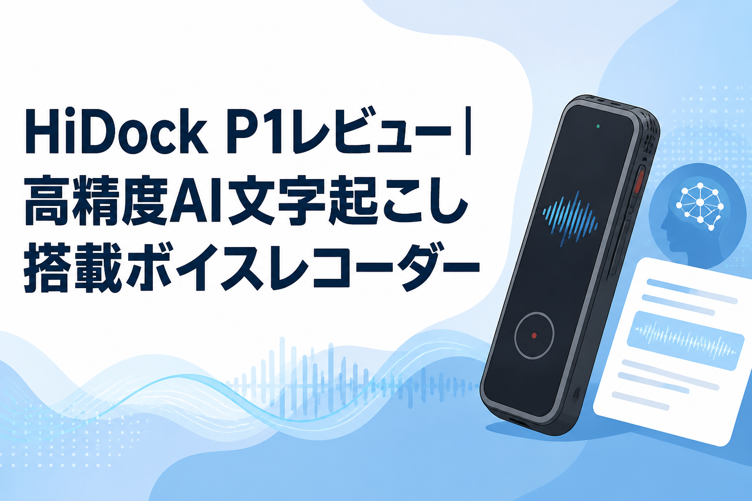 HiDock P1レビュー｜高精度AI文字起こし搭載ボイスレコーダー