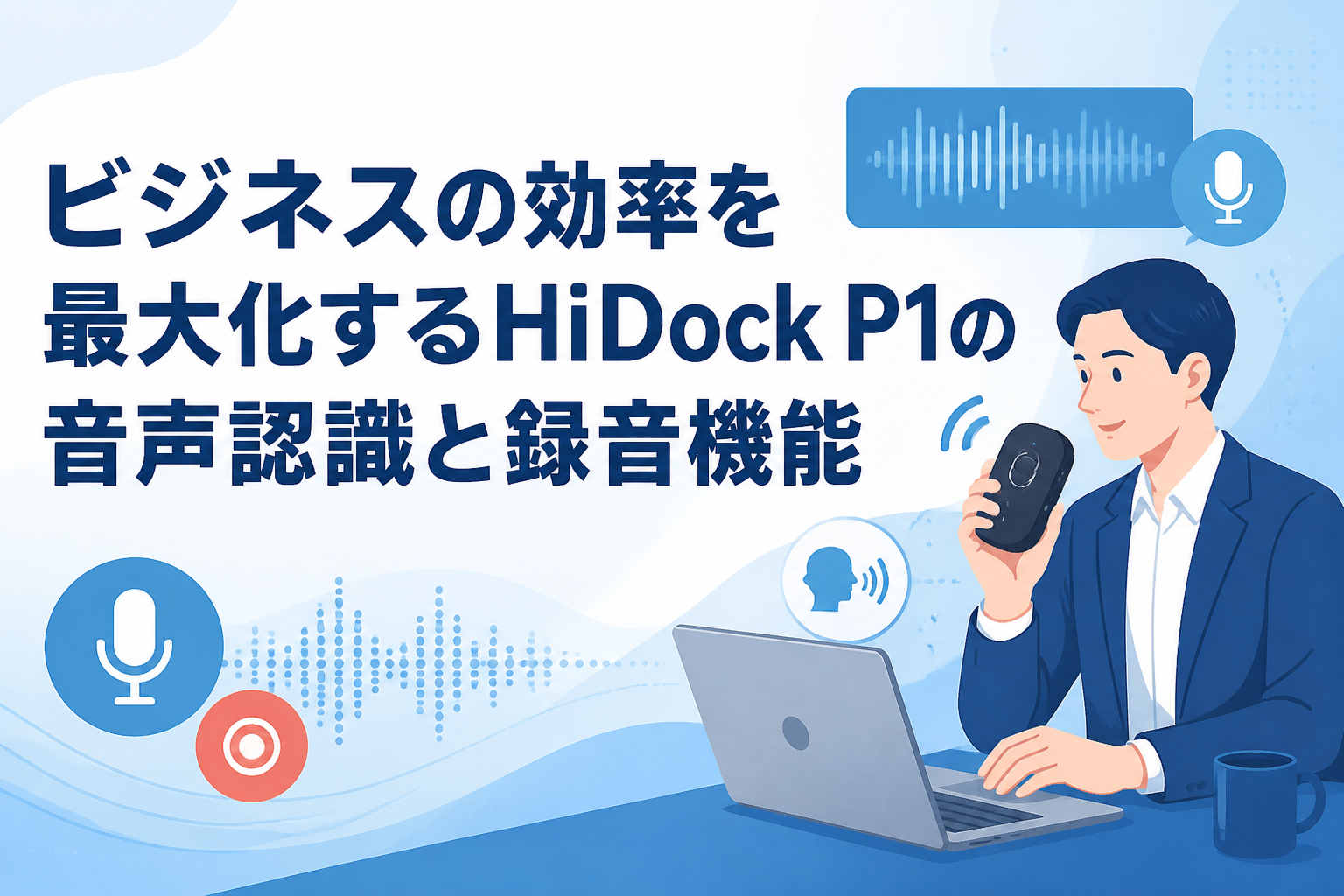 ビジネスの効率を最大化するHiDock P1の音声認識と録音機能