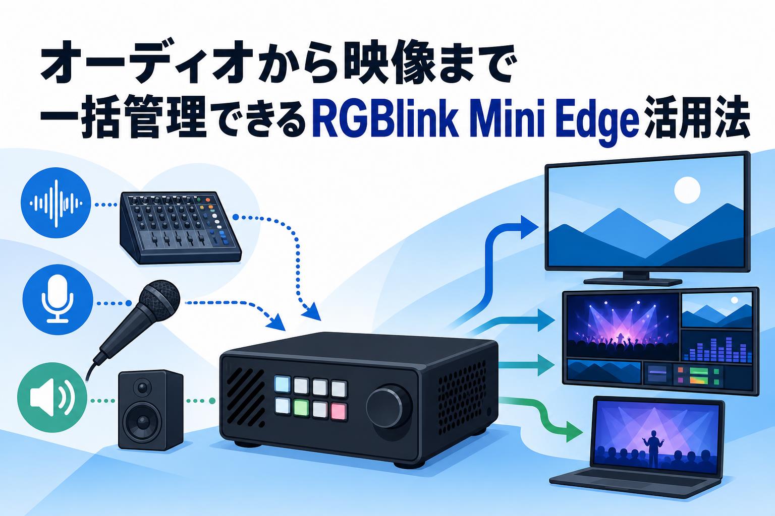 オーディオから映像まで一括管理できるRGBlink Mini Edge活用法