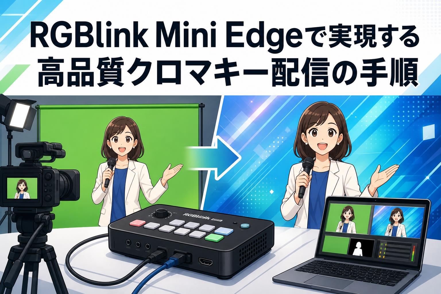 RGBlink Mini Edgeで実現する高品質クロマキー配信の手順