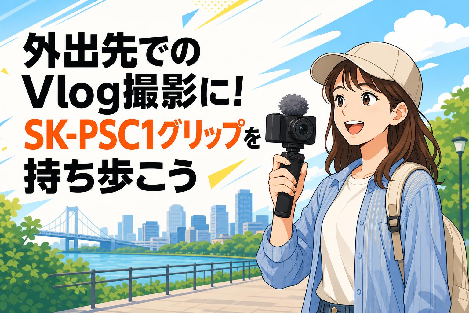外出先でのVlog撮影に！SK-PSC1グリップを持ち歩こう