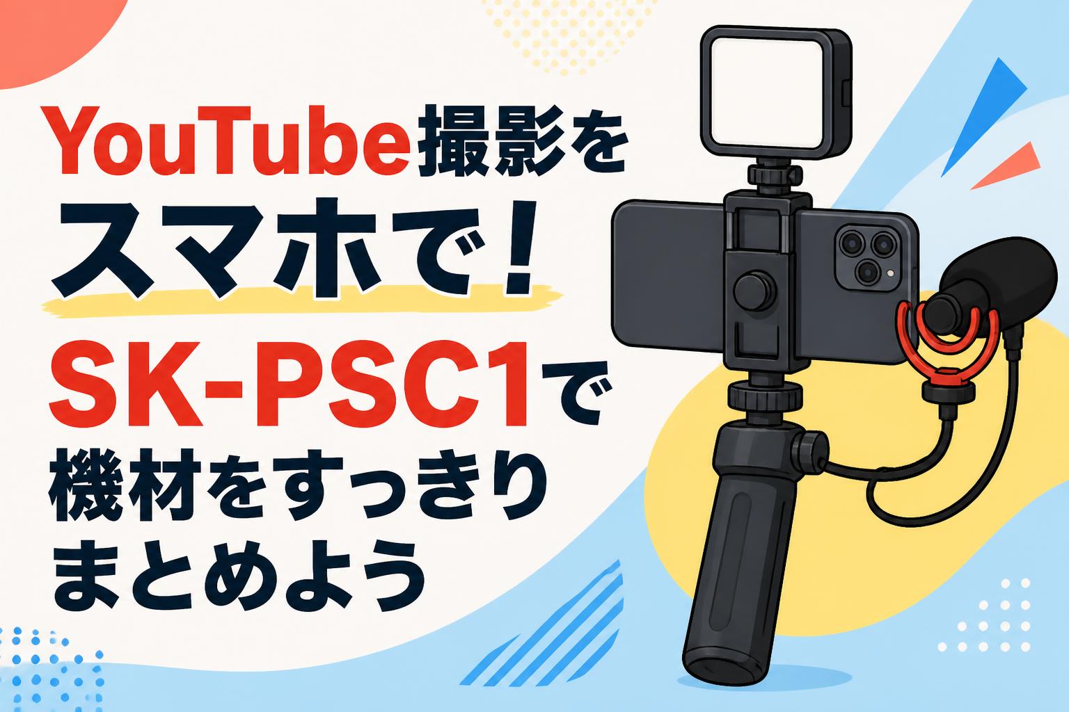 YouTube撮影をスマホで！SK-PSC1で機材をすっきりまとめよう