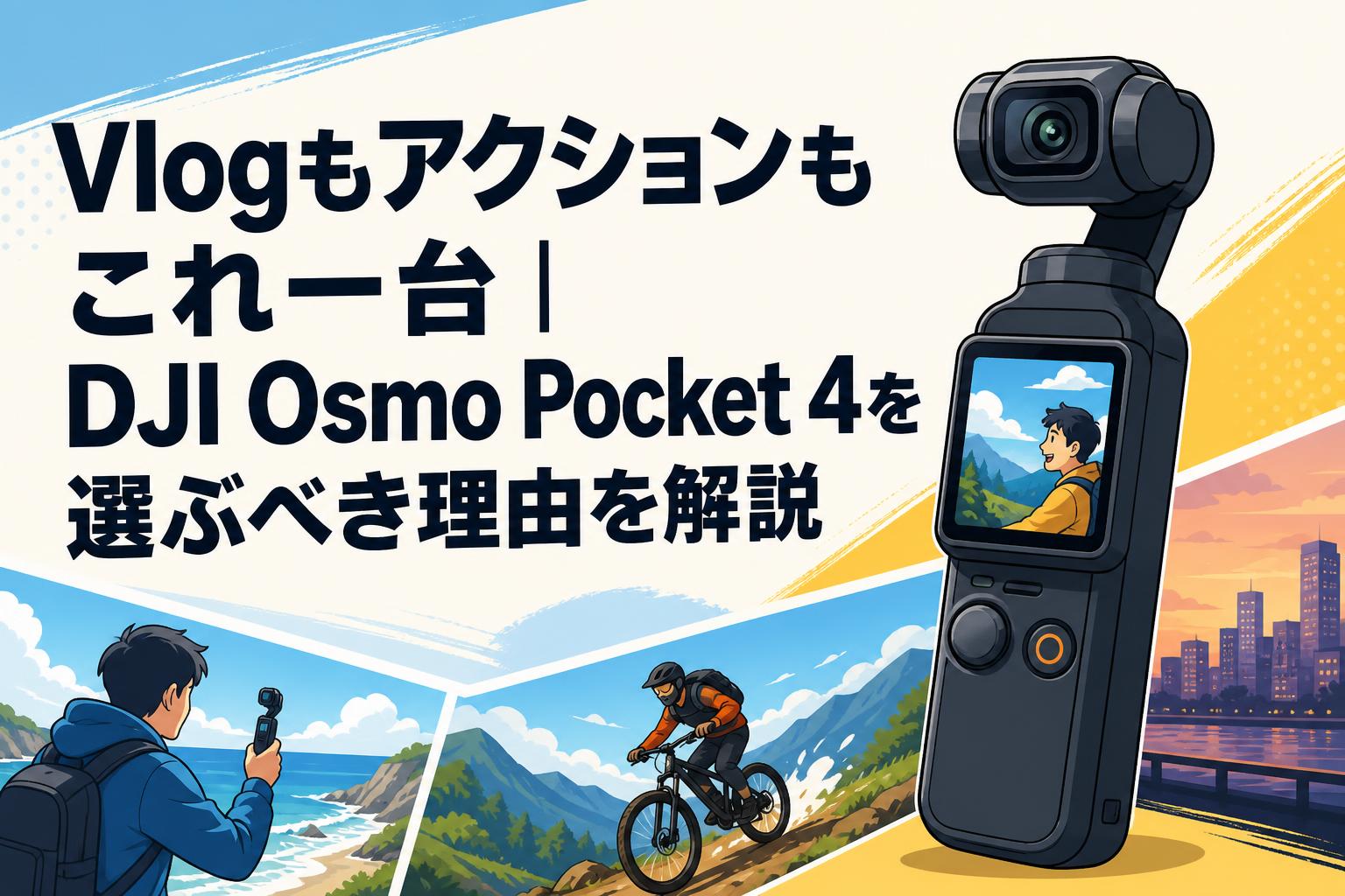 Vlogもアクションもこれ一台｜DJI Osmo Pocket 4を選ぶべき理由を解説