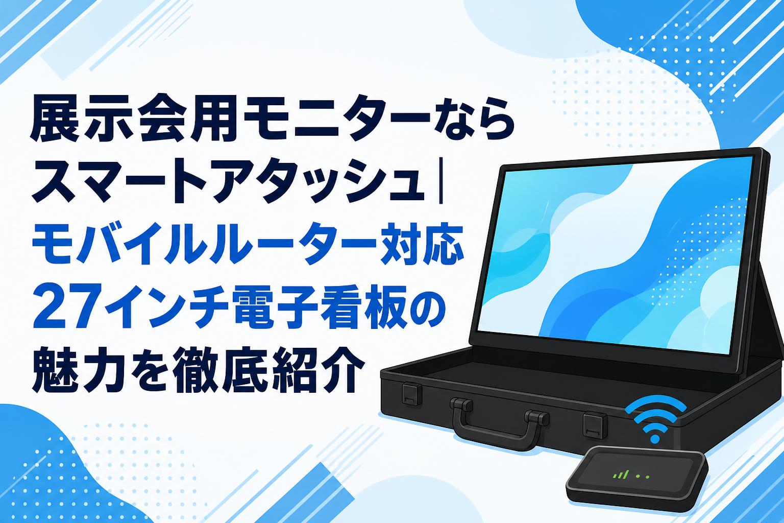 展示会用モニターならスマートアタッシュ｜モバイルルーター対応27インチ電子看板の魅力を徹底紹介