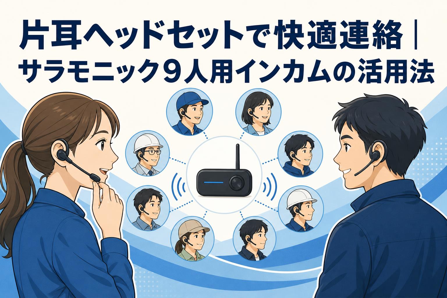 片耳ヘッドセットで快適連絡｜サラモニック9人用インカムの活用法