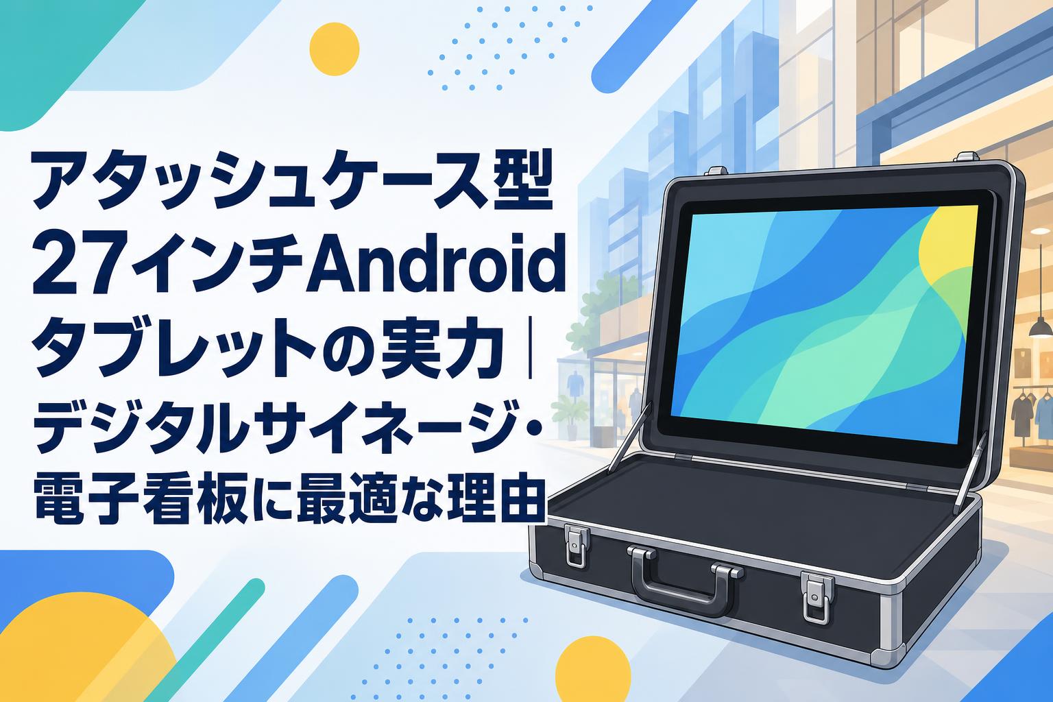 アタッシュケース型27インチAndroidタブレットの実力｜デジタルサイネージ・電子看板に最適な理由