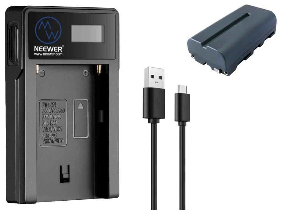 NEEWER マクロUSB電池充電器 / Sony NP-F550 互換 バッテリーセット/バッテリー | パンダスタジオ・レンタル公式サイト