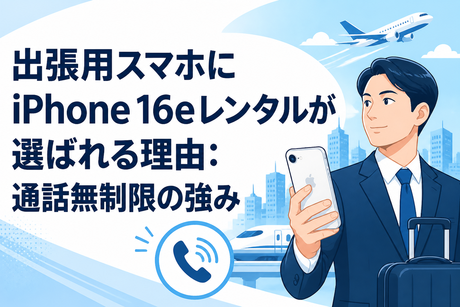出張用スマホにiPhone 16eレンタルが選ばれる理由：通話無制限の強み