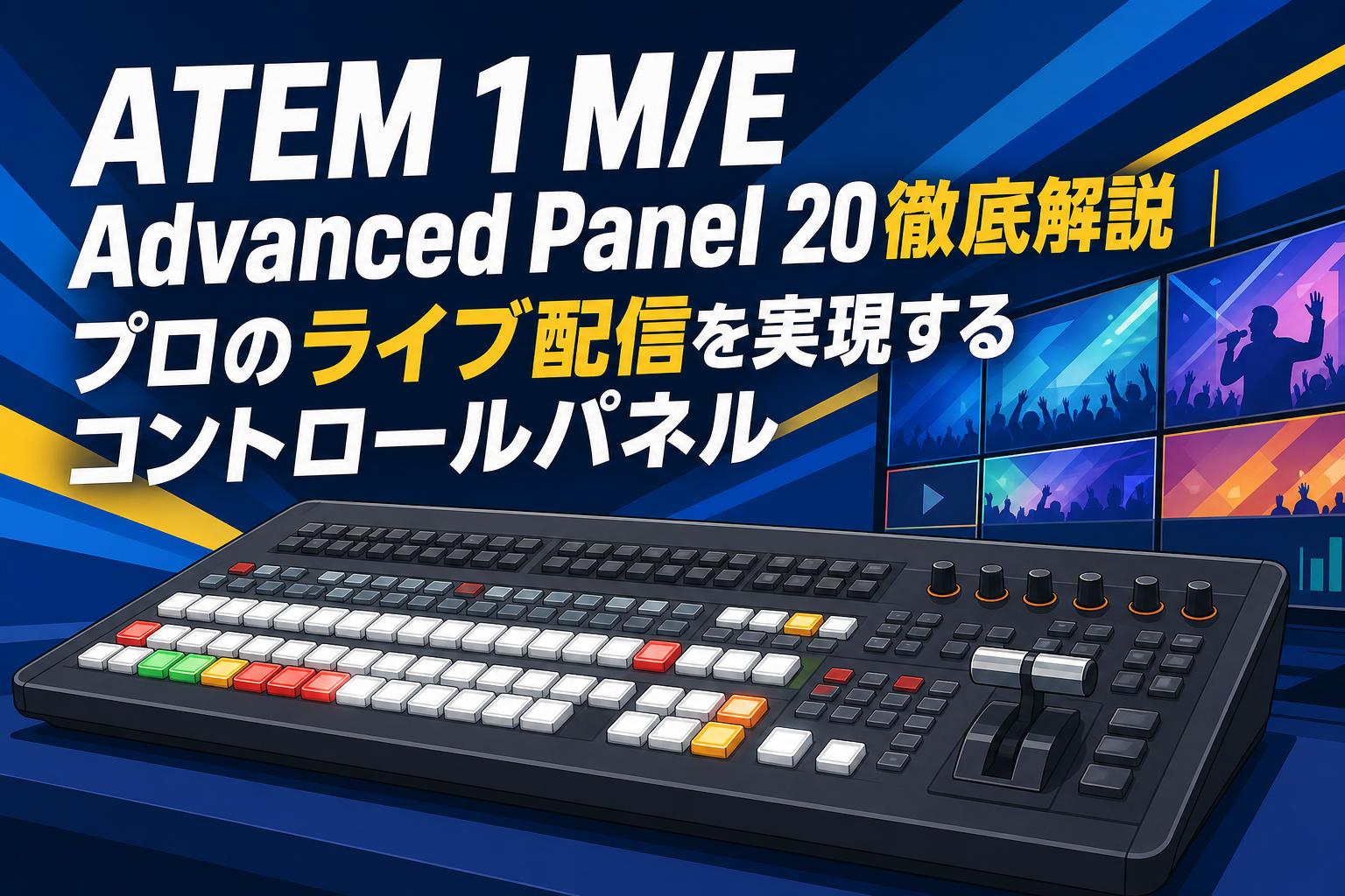 ATEM 1 M/E Advanced Panel 20徹底解説｜プロのライブ配信を実現するコントロールパネル