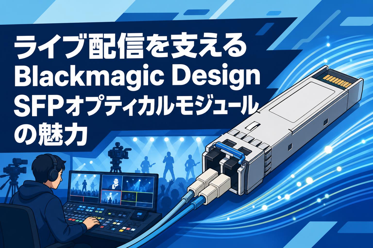 ライブ配信を支えるBlackmagic Design SFPオプティカルモジュールの魅力