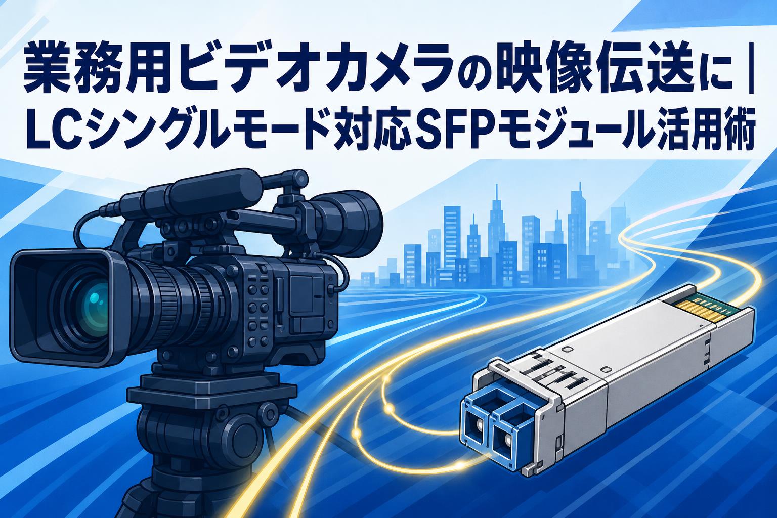業務用ビデオカメラの映像伝送に｜LCシングルモード対応SFPモジュール活用術