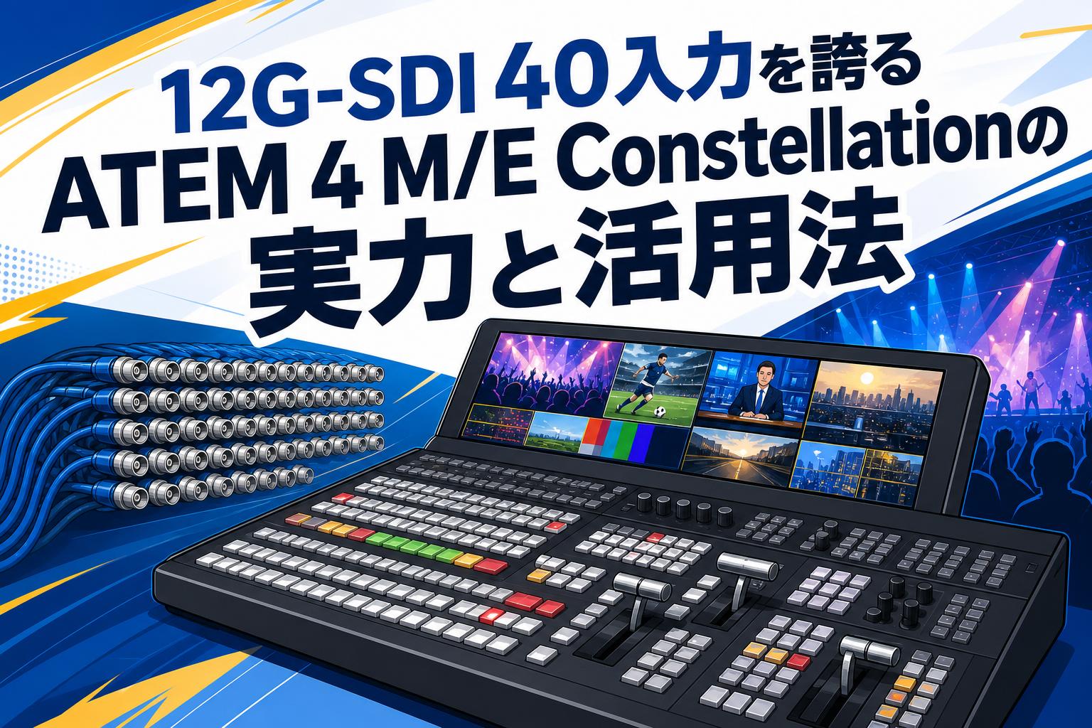 12G-SDI 40入力を誇るATEM 4 M/E Constellationの実力と活用法