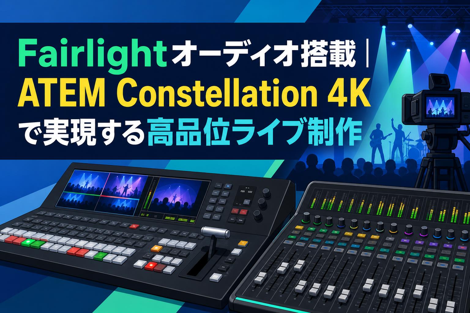 Fairlightオーディオ搭載｜ATEM Constellation 4Kで実現する高品位ライブ制作