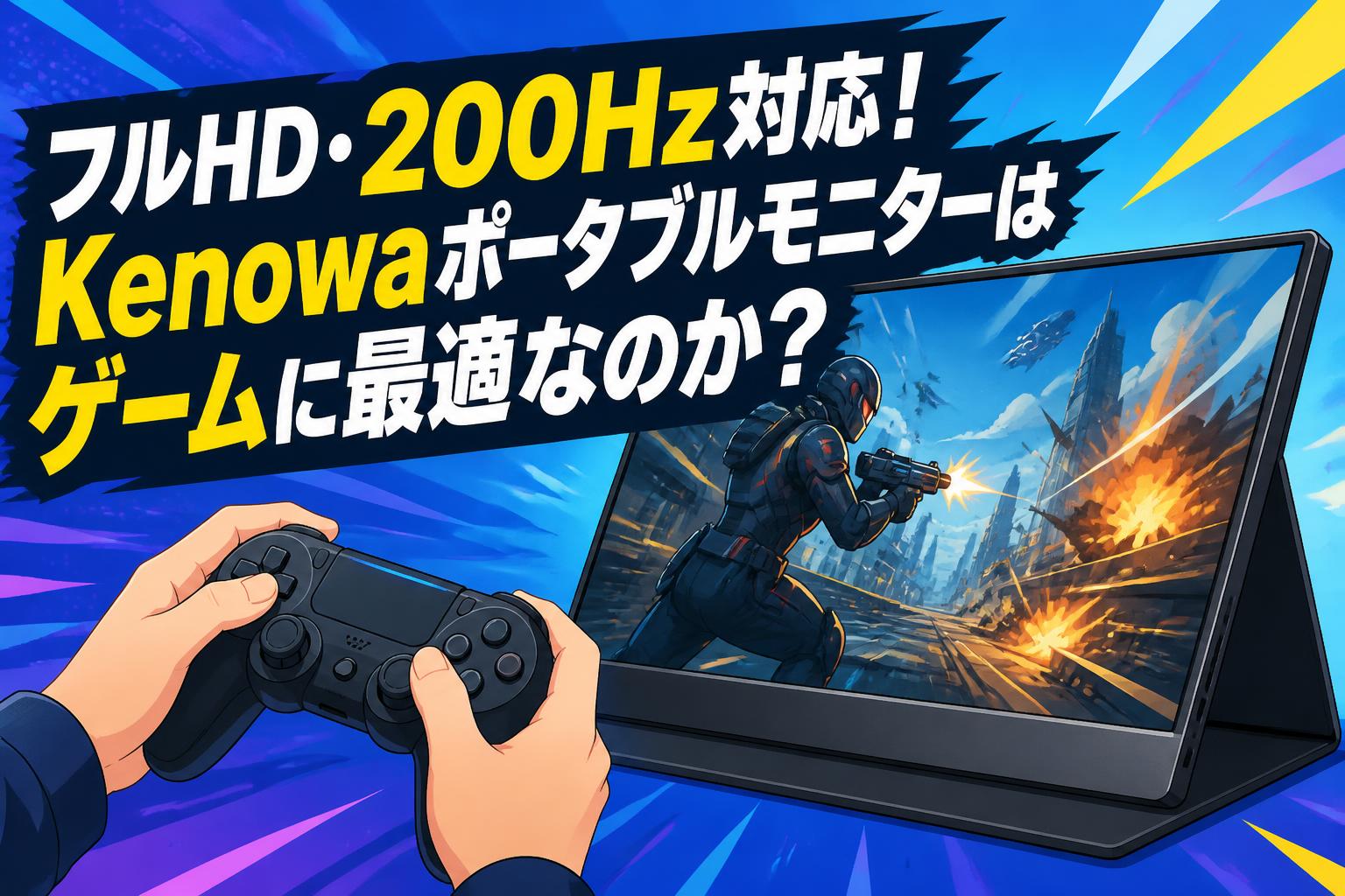 フルHD・200Hz対応！Kenowaポータブルモニターはゲームに最適なのか？