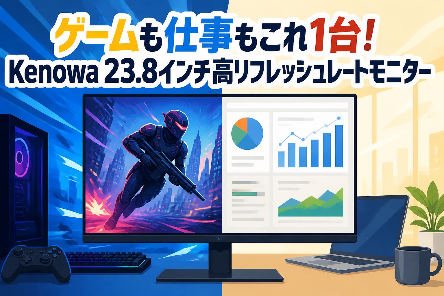 ゲームも仕事もこれ1台！Kenowa 23.8インチ高リフレッシュレートモニター