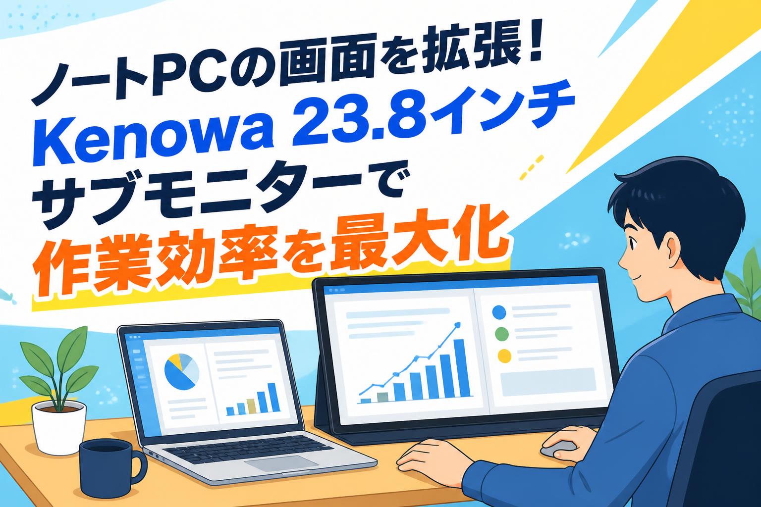 ノートPCの画面を拡張！Kenowa 23.8インチサブモニターで作業効率を最大化
