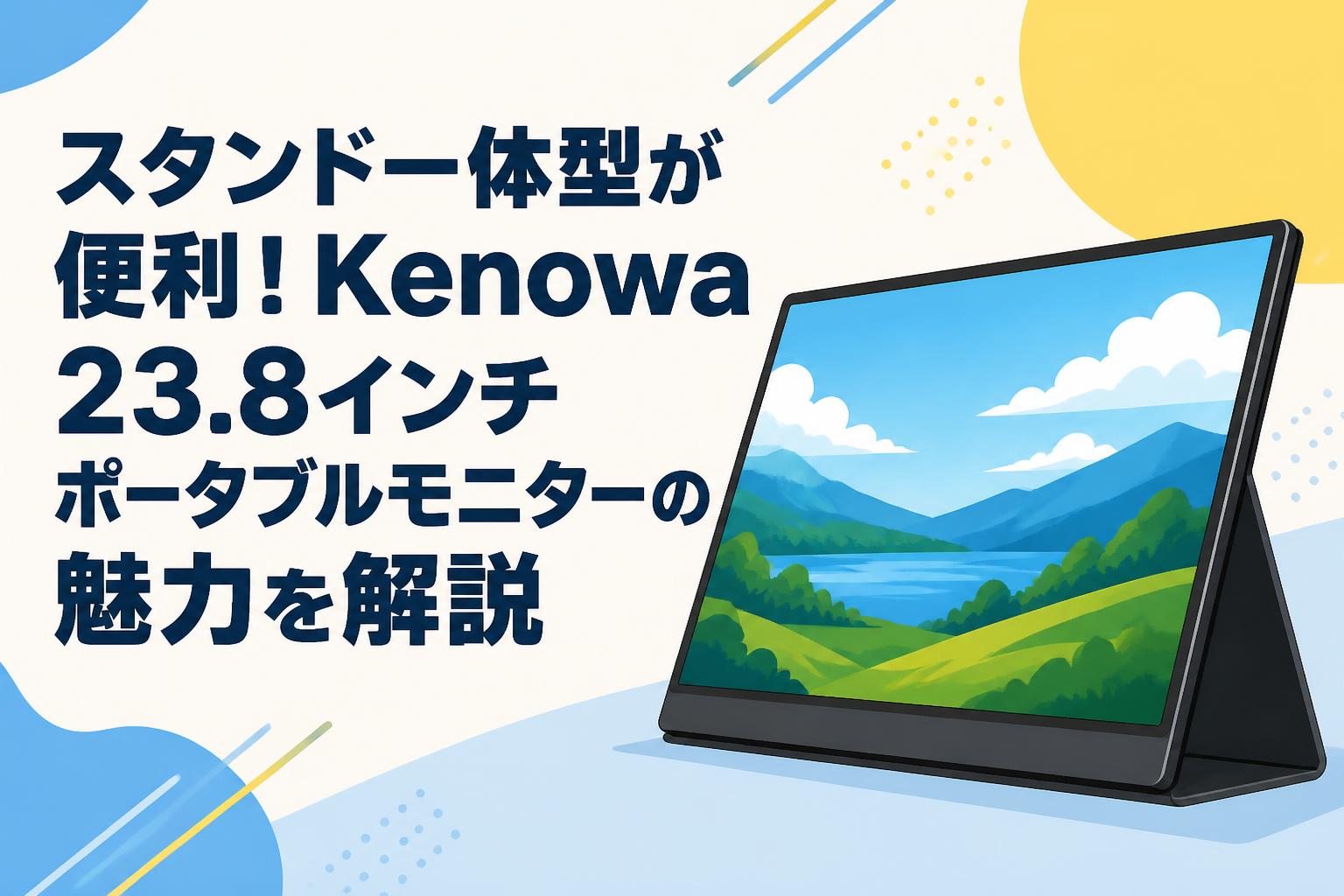 スタンド一体型が便利！Kenowa 23.8インチポータブルモニターの魅力を解説