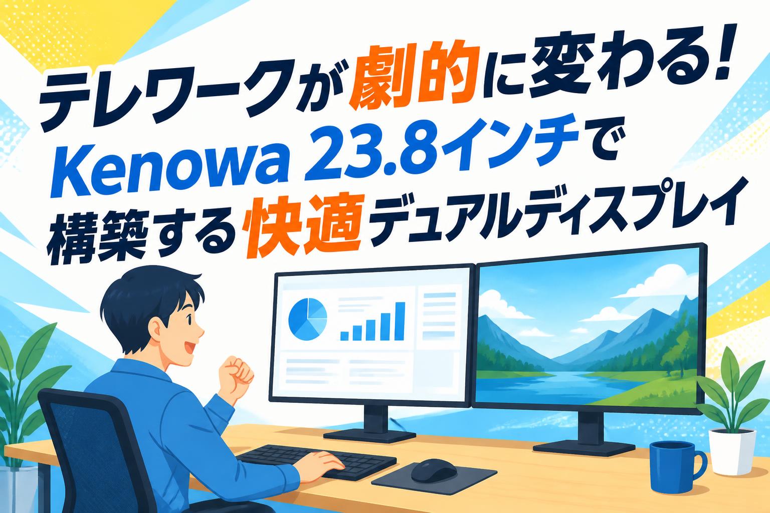 テレワークが劇的に変わる！Kenowa 23.8インチで構築する快適デュアルディスプレイ