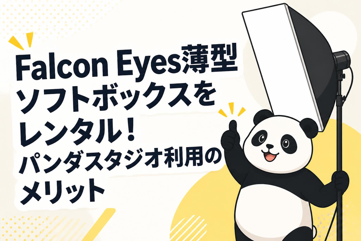 Falcon Eyes薄型ソフトボックスをレンタル！パンダスタジオ利用のメリット