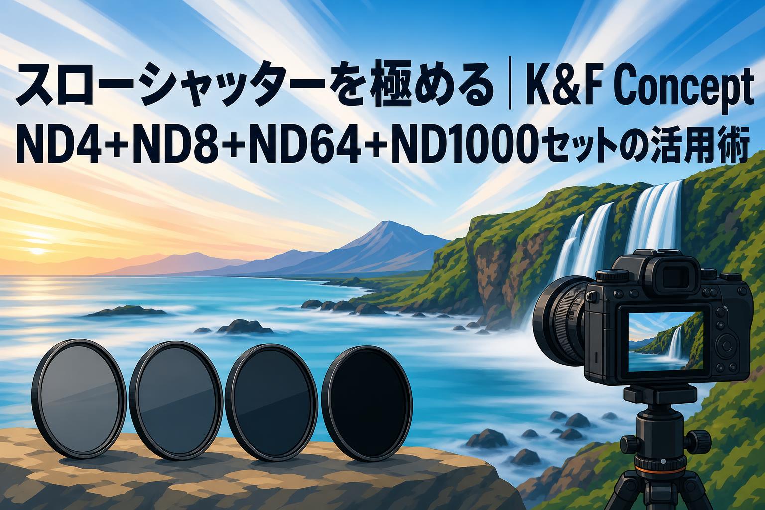 スローシャッターを極める｜K&F Concept ND4+ND8+ND64+ND1000セットの活用術