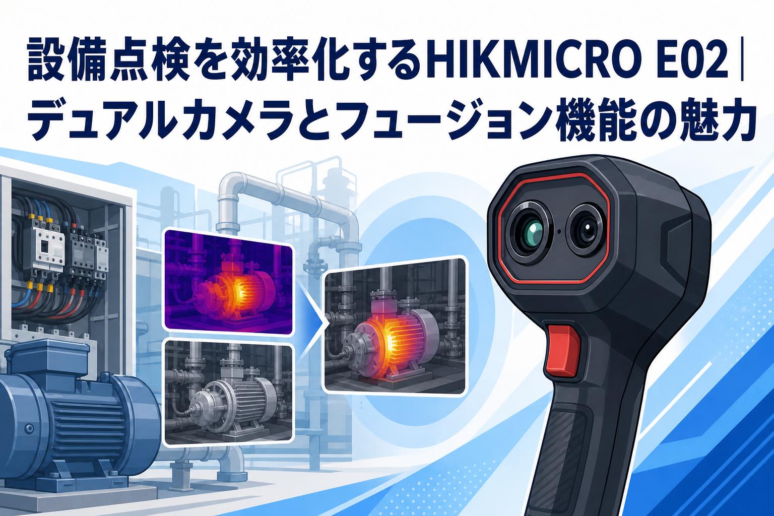 設備点検を効率化するHIKMICRO E02｜デュアルカメラとフュージョン機能の魅力