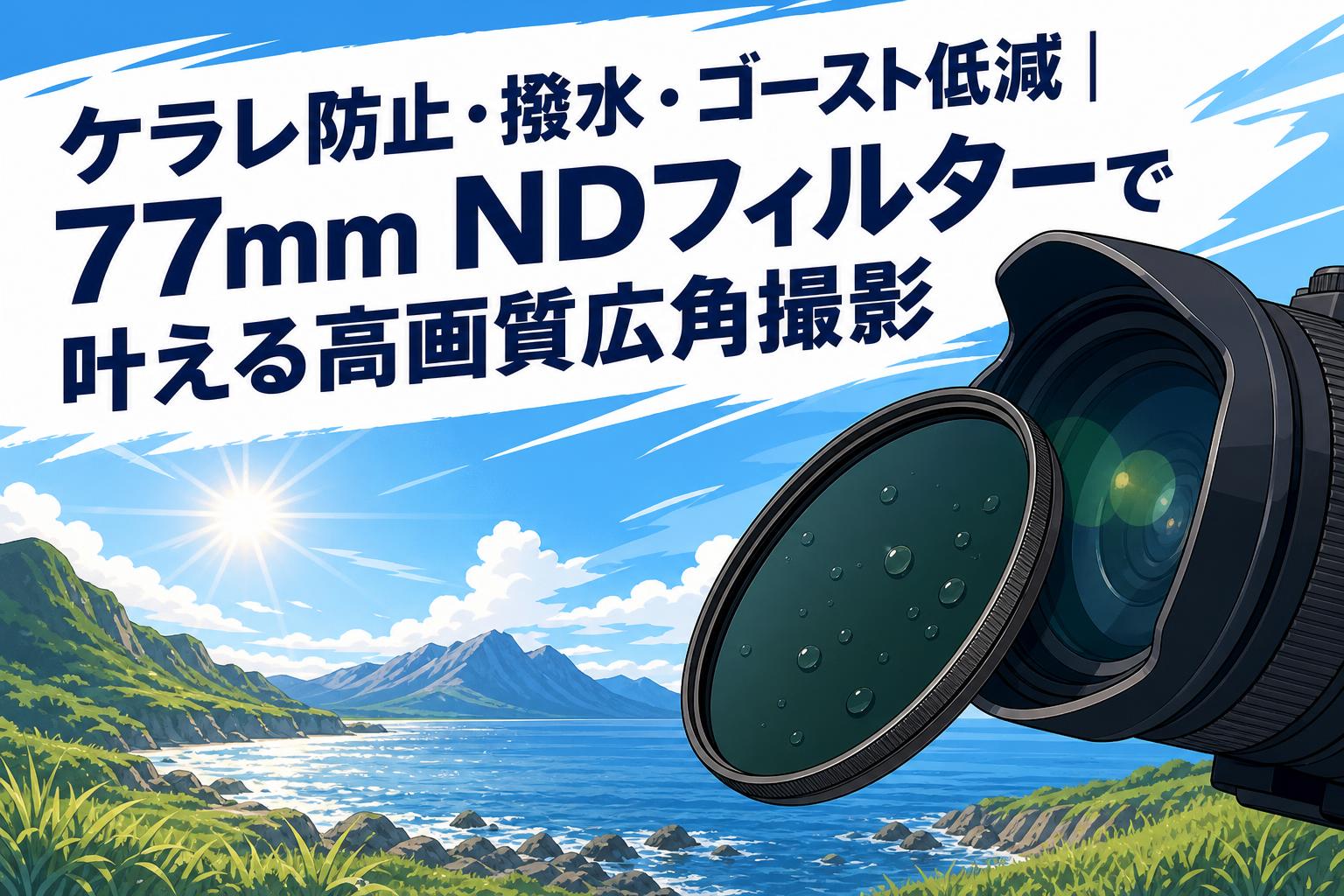 ケラレ防止・撥水・ゴースト低減｜77mm NDフィルターで叶える高画質広角撮影