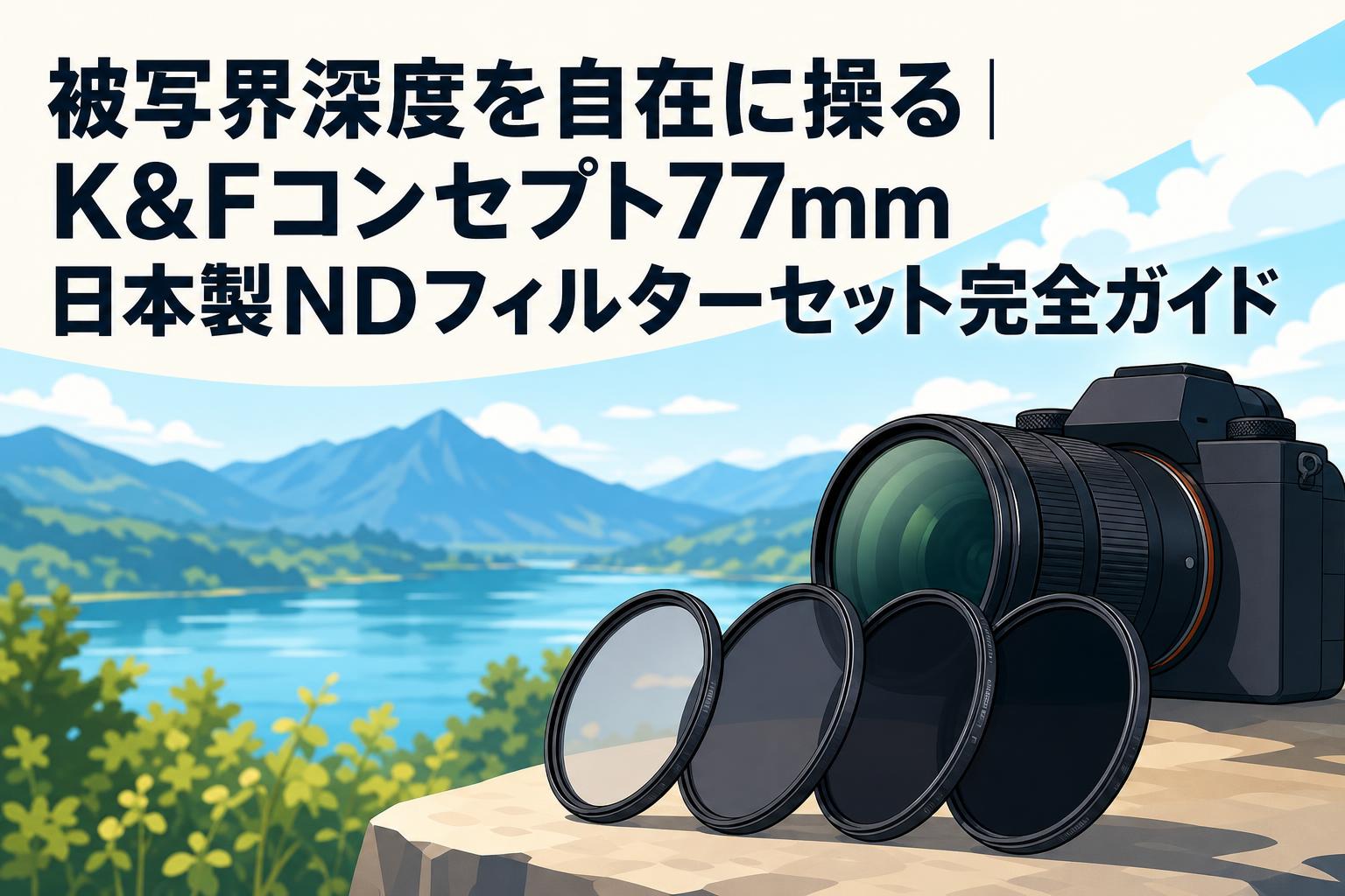 被写界深度を自在に操る｜K&Fコンセプト77mm 日本製NDフィルターセット完全ガイド