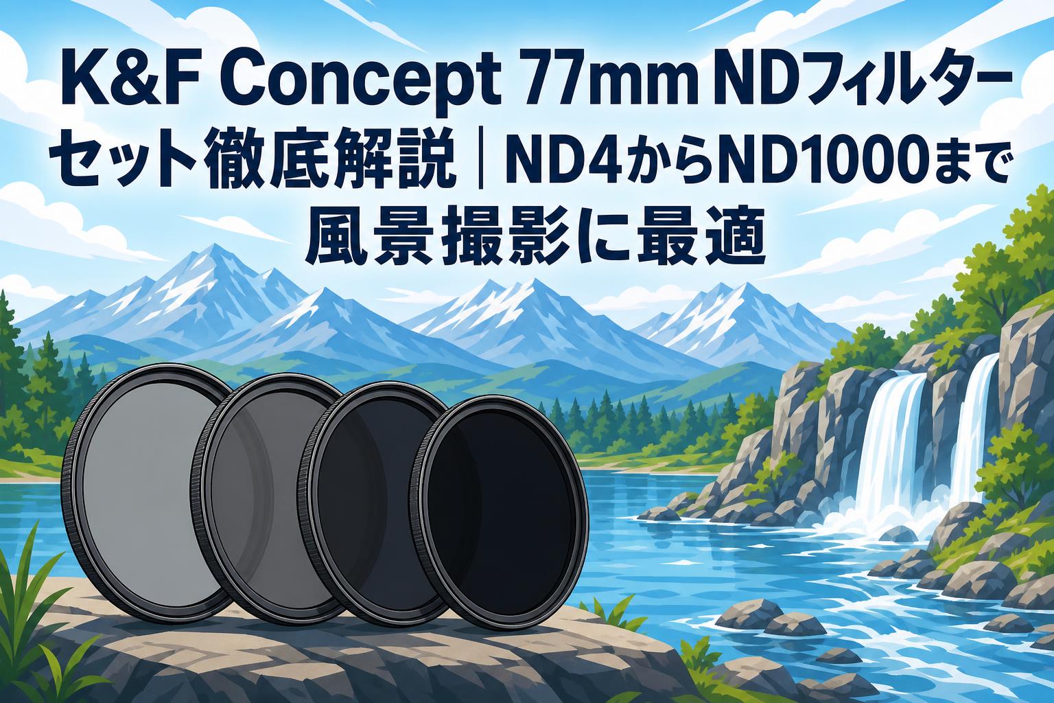 K&F Concept 77mm NDフィルターセット徹底解説｜ND4からND1000まで風景撮影に最適