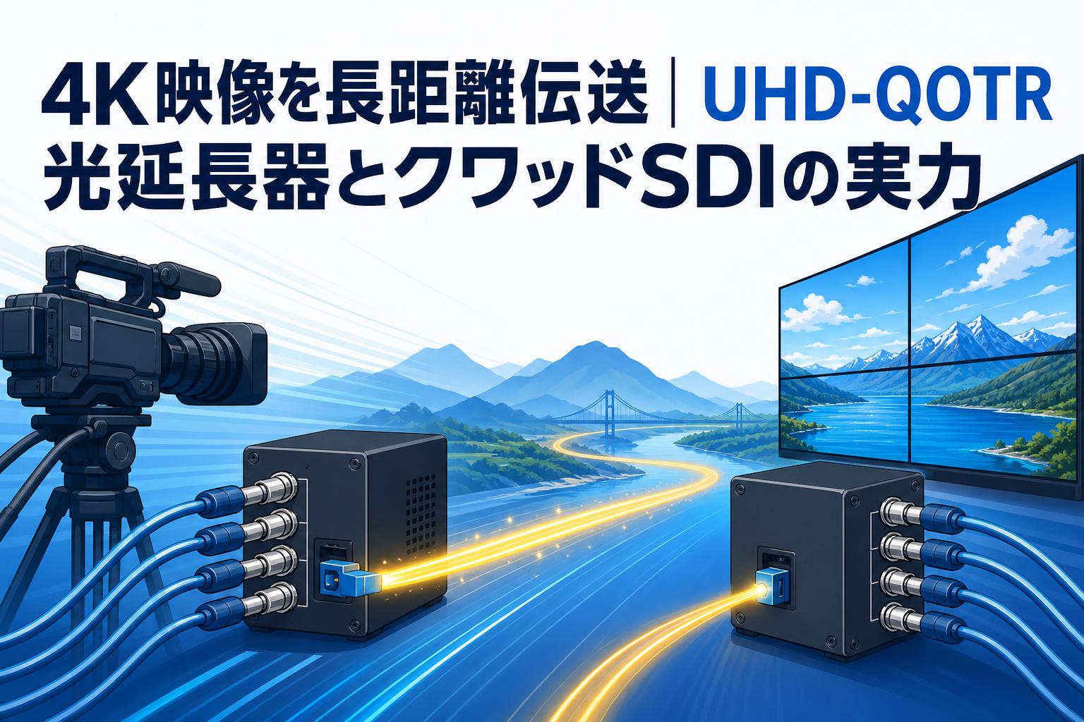 4K映像を長距離伝送｜UHD-QOTR光延長器とクワッドSDIの実力