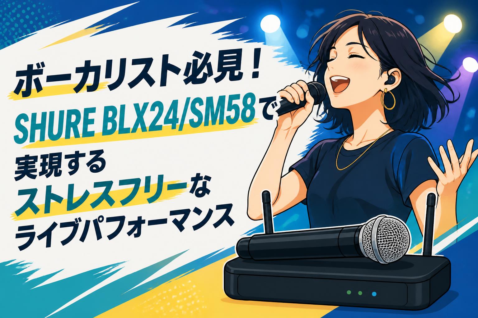 ボーカリスト必見！SHURE BLX24/SM58で実現するストレスフリーなライブパフォーマンス