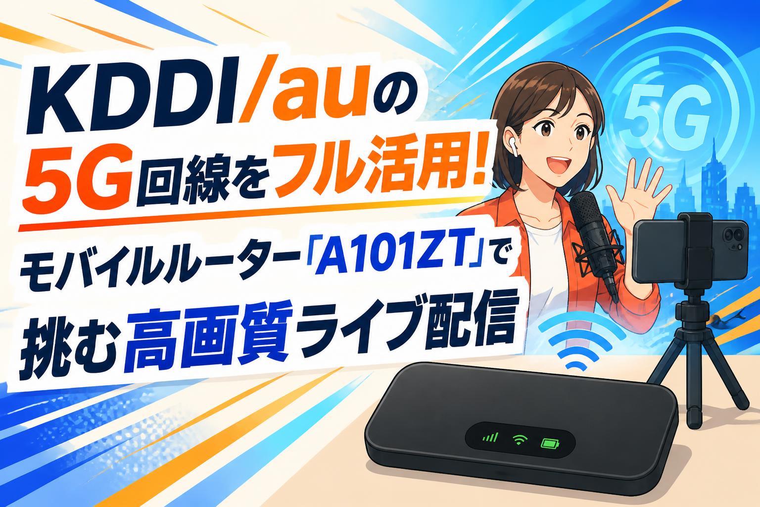 KDDI/auの5G回線をフル活用！モバイルルーター「A101ZT」で挑む高画質ライブ配信