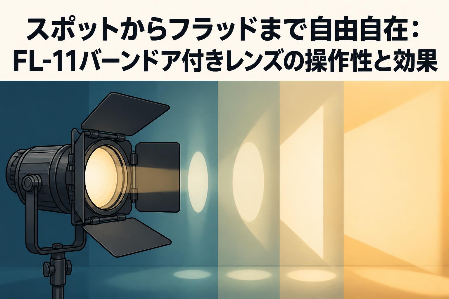 スポットからフラッドまで自由自在：FL-11バーンドア付きレンズの操作性と効果