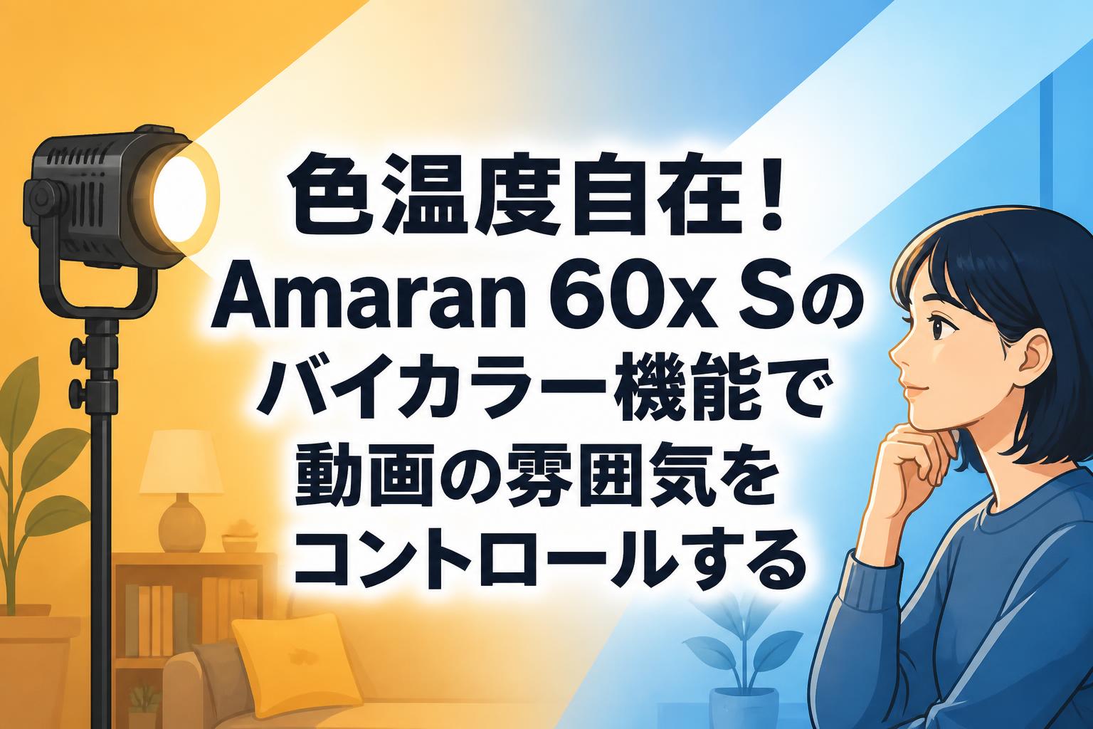 色温度自在！Amaran 60x Sのバイカラー機能で動画の雰囲気をコントロールする