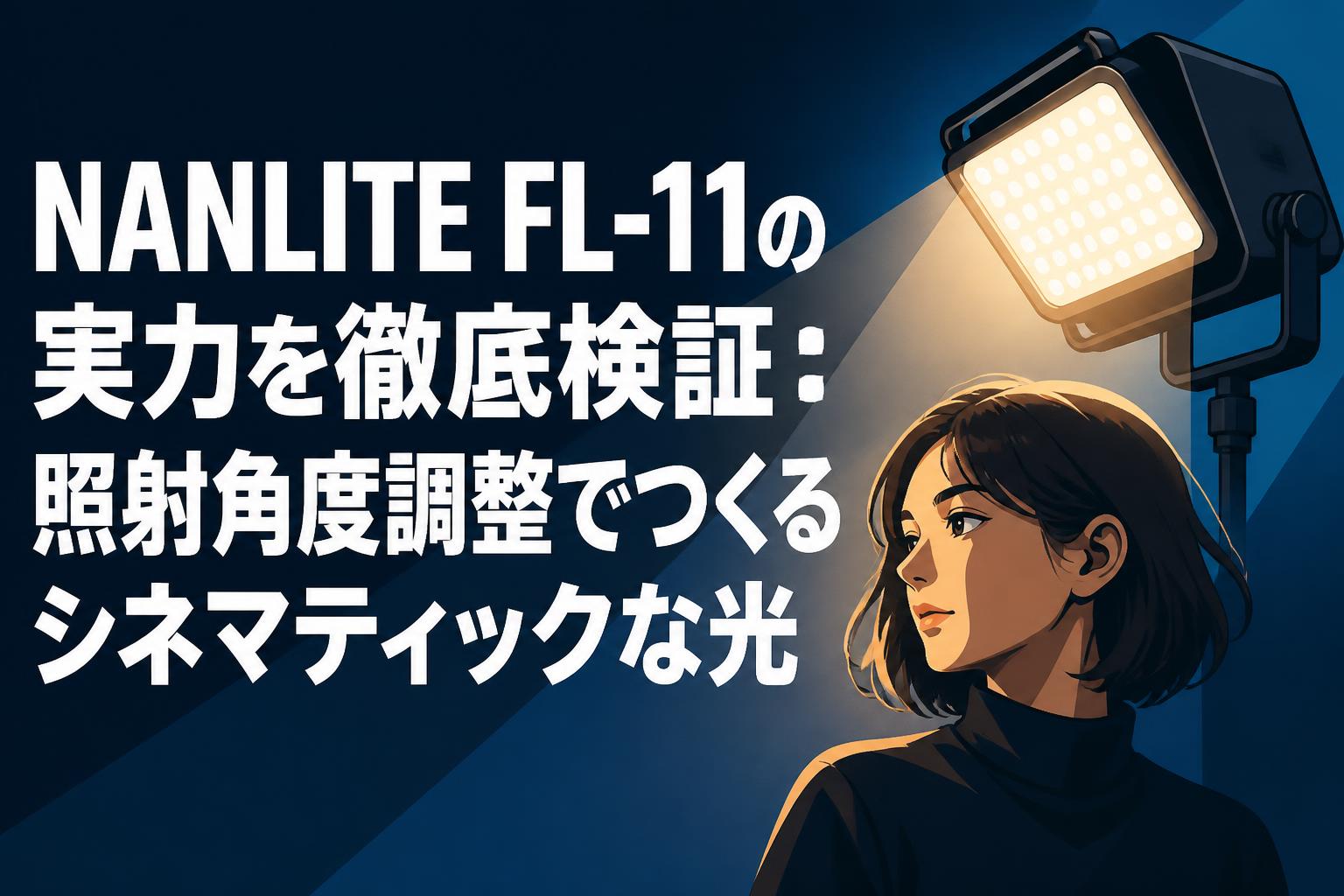 NANLITE FL-11の実力を徹底検証：照射角度調整でつくるシネマティックな光