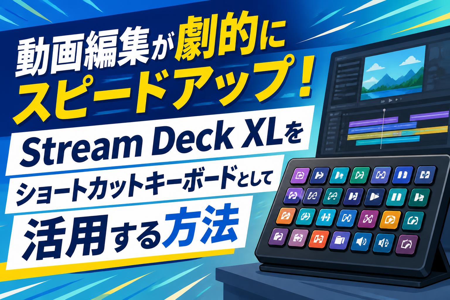 動画編集が劇的にスピードアップ！Stream Deck XLをショートカットキーボードとして活用する方法