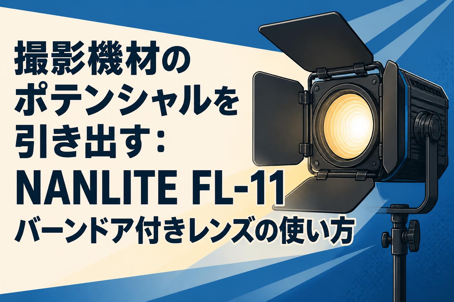 撮影機材のポテンシャルを引き出す：NANLITE FL-11バーンドア付きレンズの使い方