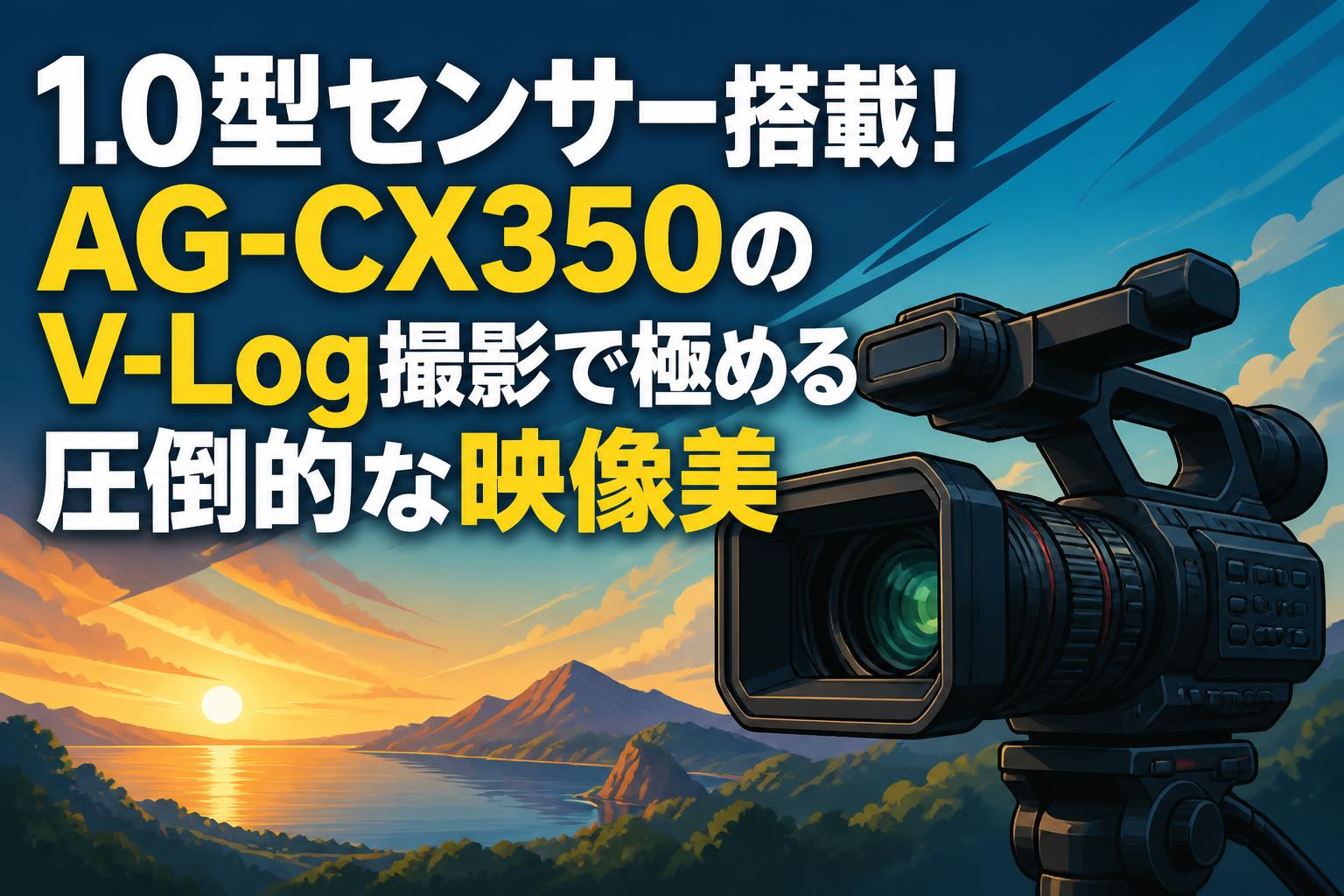 1.0型センサー搭載！AG-CX350のV-Log撮影で極める圧倒的な映像美