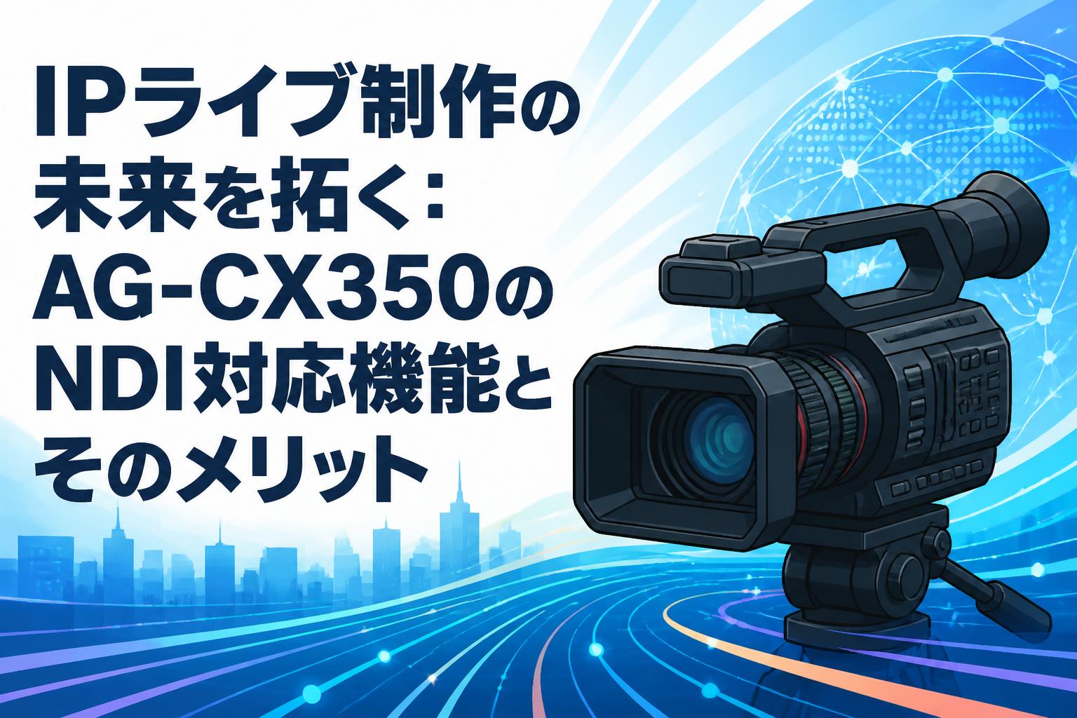 IPライブ制作の未来を拓く：AG-CX350のNDI対応機能とそのメリット